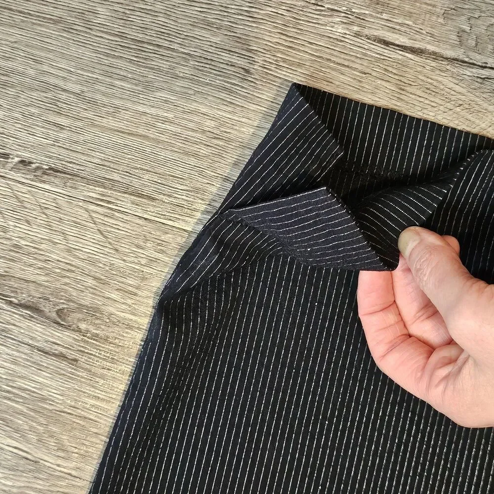 women's black pinstripe capri pants size 14 alt hipster rocker twee y2k 2010s - Picture 11 of 11